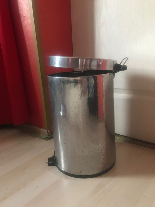 БОЛЬШОЕ МУСОРНОЕ ВЕДРО 12 литров из Нержавеющей Стали с Педалью