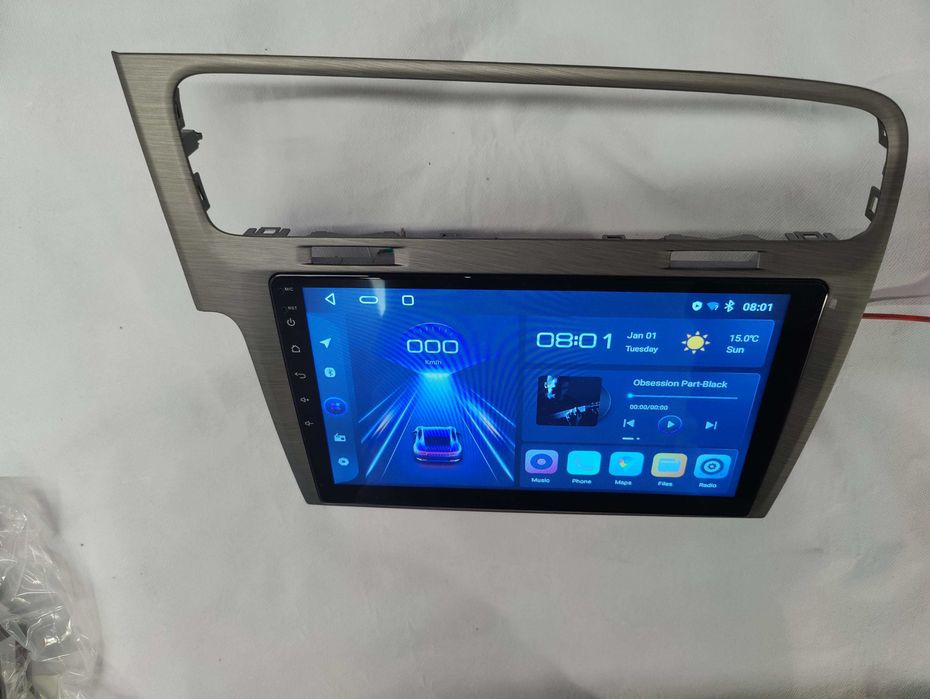 Rádio GOLF 7 - Android 13 – 2 DIN GPS WIFI - Novo Garantia CINZA