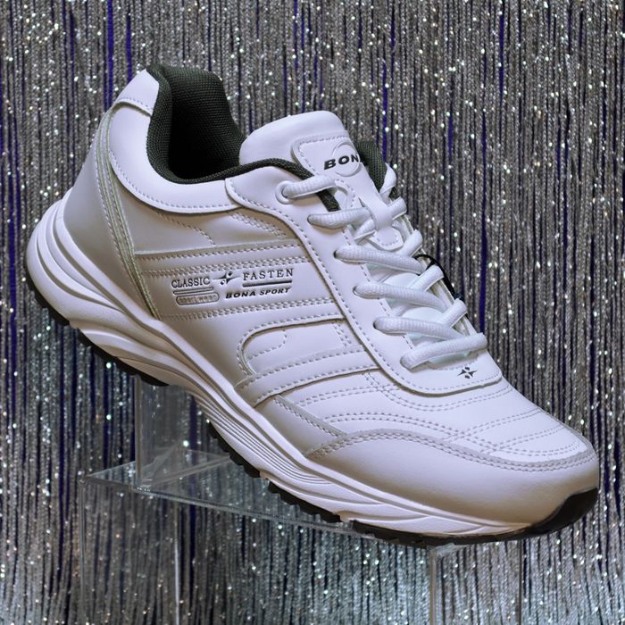 Чоловічі білі кросівки bona анатомічна м'яка устілка 41 42 43 44 45 46