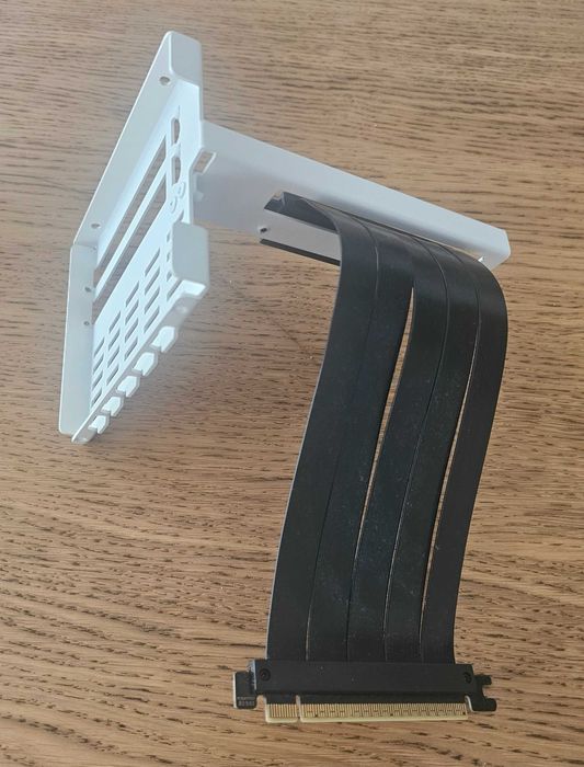 Suporte Vertical Branco PCIe 16x Geração 4.0 Grafica PC