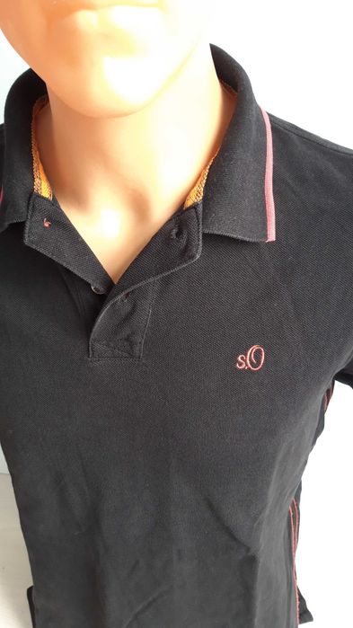 Koszulka polo S.Oliver czarna