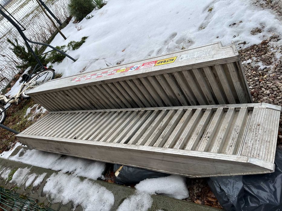 Najazdy aluminiowe jak nowe 2,5 m nośność kompletu 18 ton