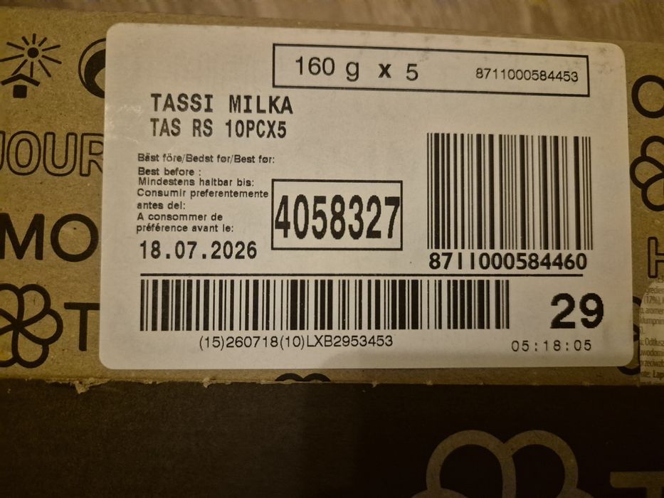 Zestaw 5x Tassimo Kapsułki Milka 10 Napojów Czekoladowych Rozmiar L