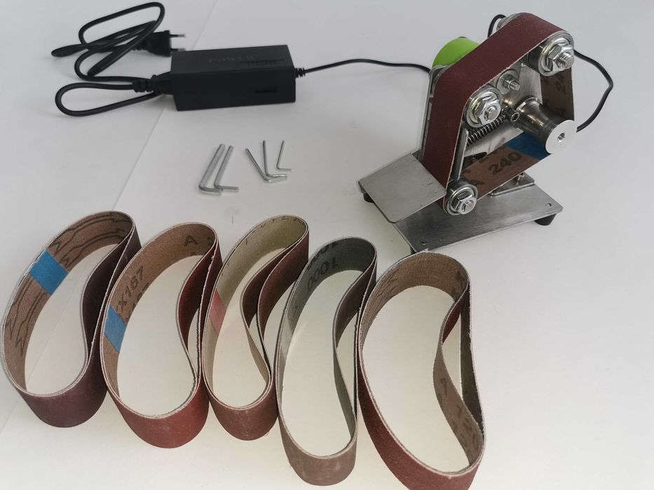 мини Гриндер для заточки ножей и инструмента, шлифовка, лента 30х330