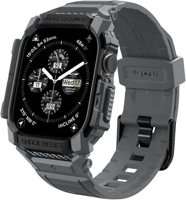 Чехол ремешок Spigen Rugged Armor Pro для Apple Watch 46 Series 11/10