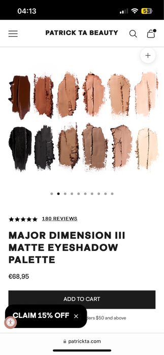 Patrick Ta Major Dimension III palette