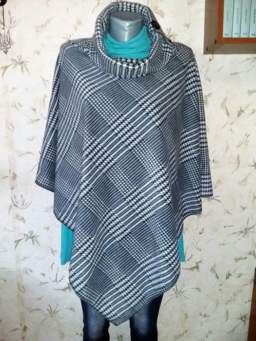 Флісова накидка, пончо