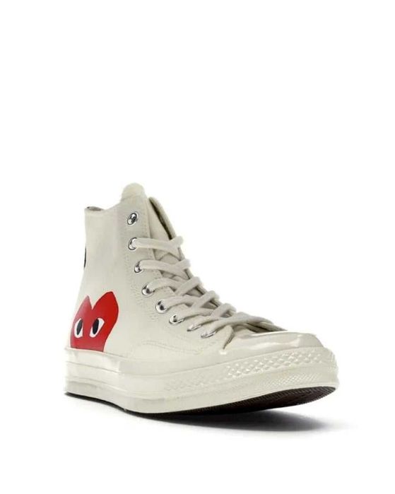 Кеди Converse x Comme Des Garcons Play High Top Sneakers White