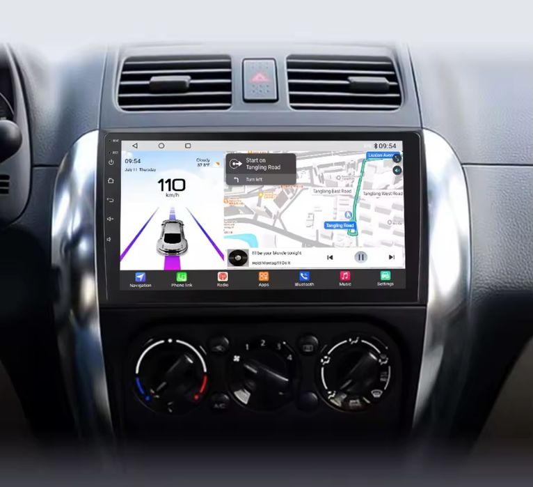 Rádio 9" Suzuki Sx4 de 2006-13 Android CARPLAY WIFI GPS 1/32GB NOVO