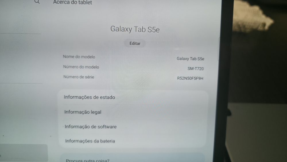 Vendo Samsung tab S5e ecrã partido