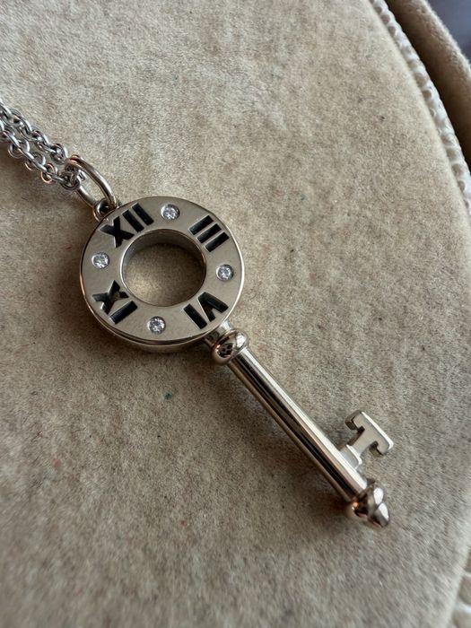 Золотой Tiffany&co  key atlas тиффани ключ с бриллиантами