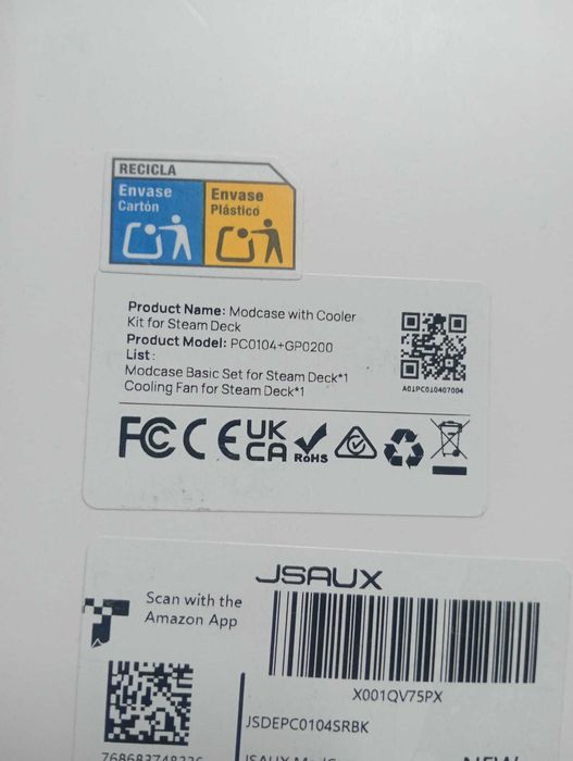 JSAUX ModCase Steam Deck + Cooler Kit (PC0104+GP0200) - NOVO
