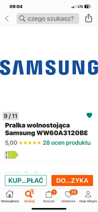 Sprzedam nowa pralke