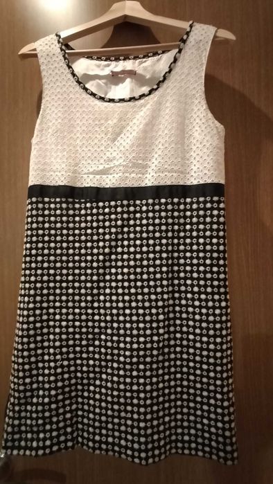 Vestido Branco e Preto Wappa Wappa