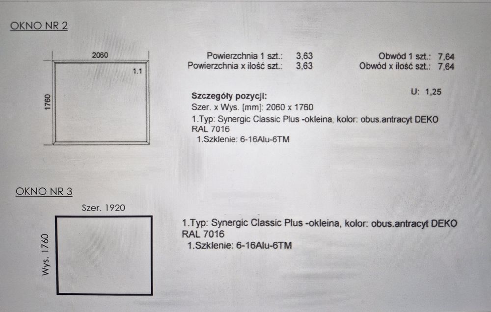 Okna i drzwi antracyt witryny lokal uslugowy