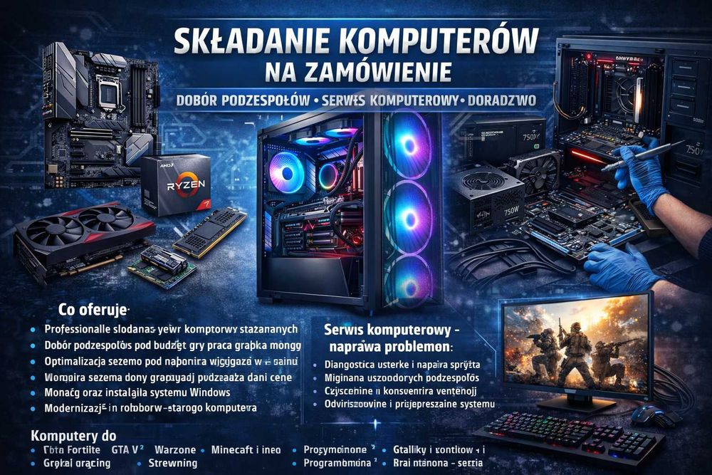 Skladanie komputerow - Serwis komputerowy - Dobor podzespolow