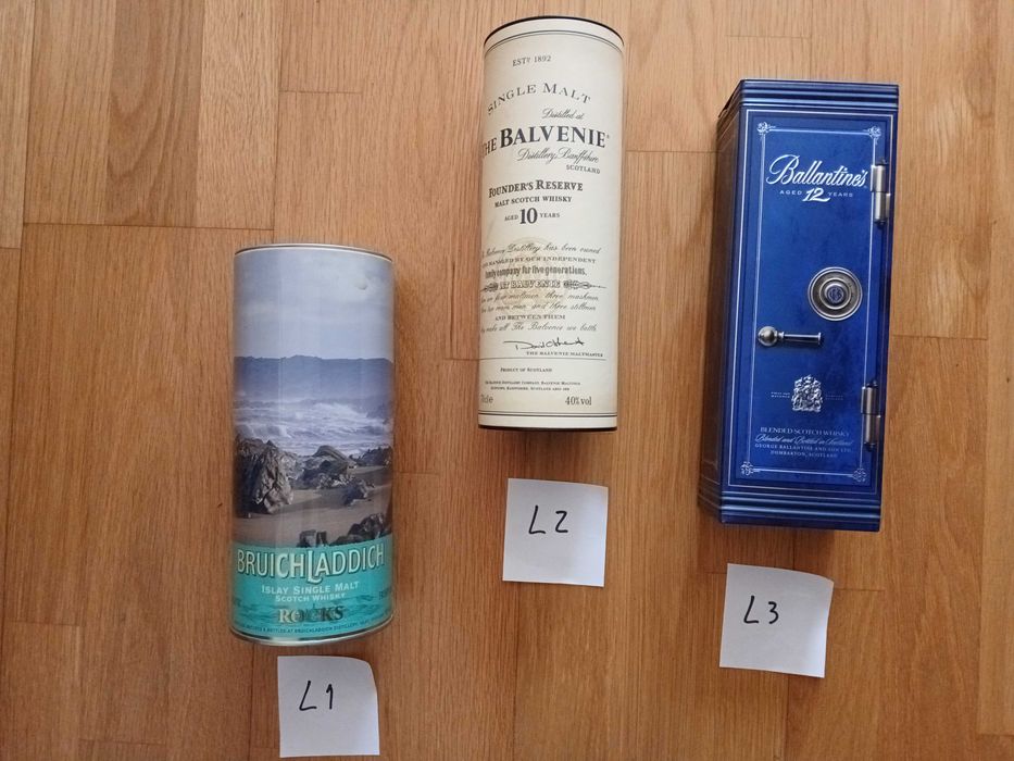 Latas Ballantine & The Balvenie & Bruichladdich L1 L2 L3