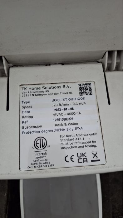 Cadeira Elevatória Exterior ThyssenKrupp 5,45m