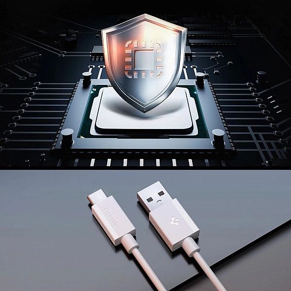 Kabel Spigen EB6010AC USB-A / USB-C 60W 100 cm - biały