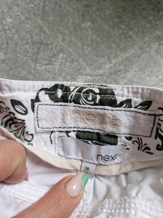 Białe spodnie damskie  bojówki XXL Next t