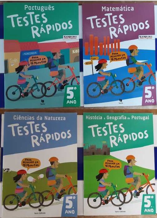 4 Livros de Atividades "Testes Rápidos" - 5º Ano