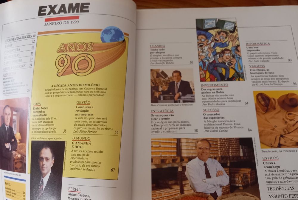 Ernâni Lopes na Exame n° 10 de 1990