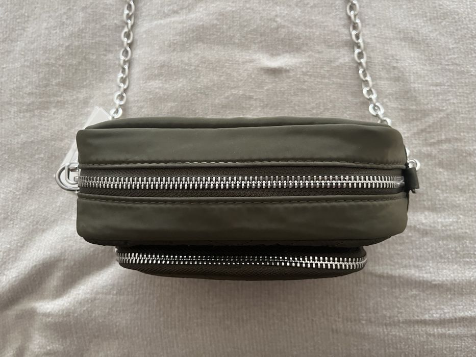 carteira tiracolo verde tropa da pull&bear