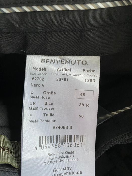 NOWY Garnitur Benvenutto czarny/antracyt r. 48, 100% wełna