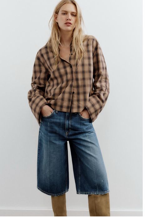 Картата сорочка ZARA