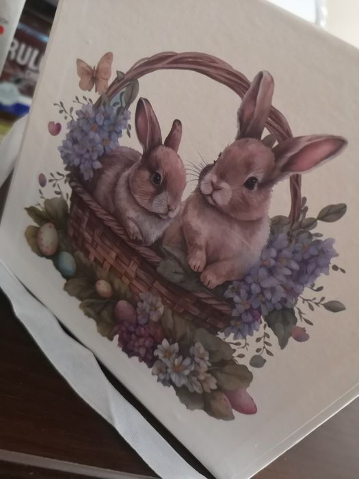 Pudełko na prezent box ozdobne pudełko z zajączkami