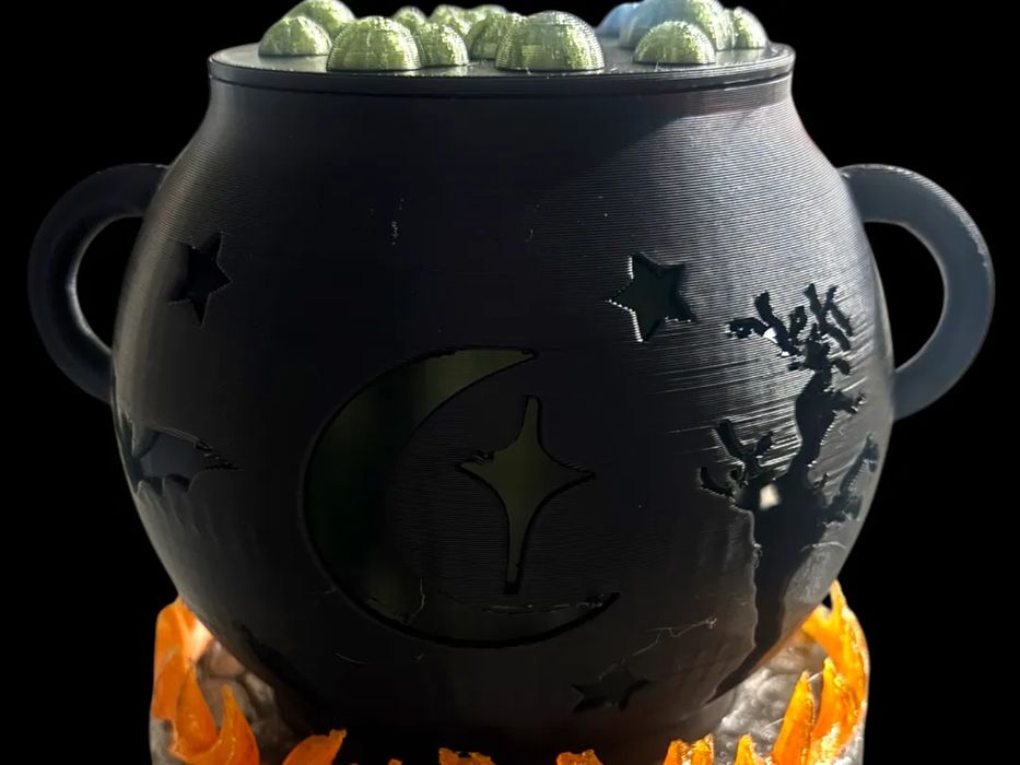 Caldeirão de Bruxa com Luz LED Halloween