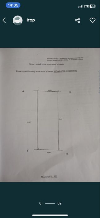 Земельна ділянка  продається