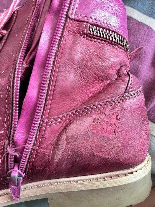 Buty kozaki Lasocki różowe skórzane 39