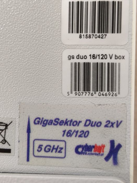 Antena GigaSektor Duo 2xV 16/120