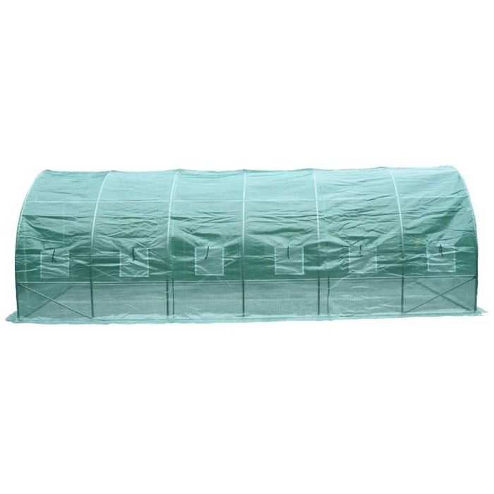 Estufa 6x3x2m plástico de 180g e 7 arcos - envio à cobrança