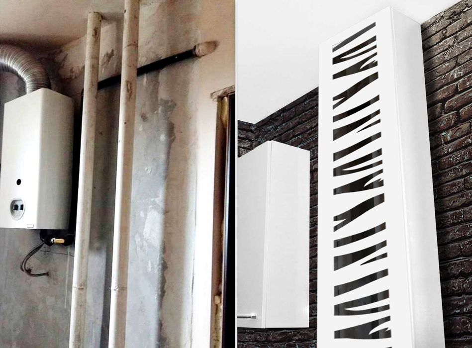 Zabudowy ażurowe na rury, piecyki, szachty