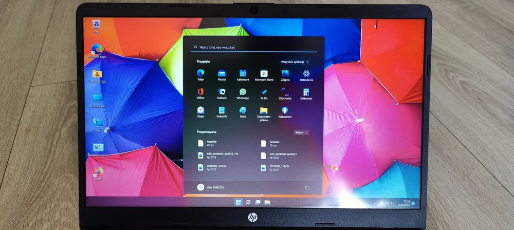 Laptop HP 15 super długa bateria win 11 w pełni sprawny 15s-EQ1521sa