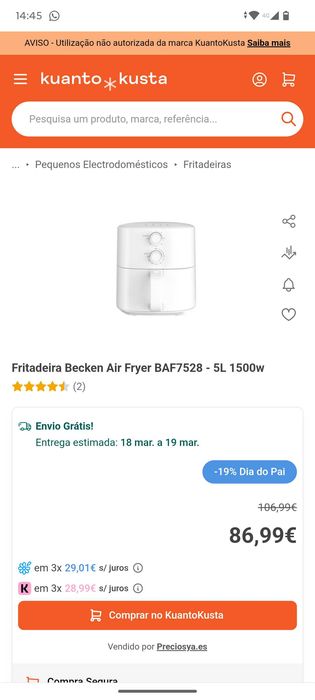 Fritadeira elétrica