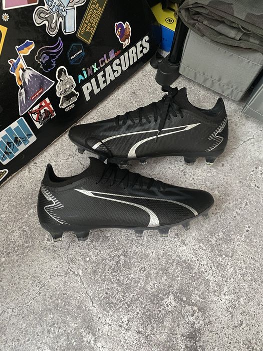 Бутси puma ultra match копачки футбольні кросівки пума матч ультра професійні елітні чорні чоловічі