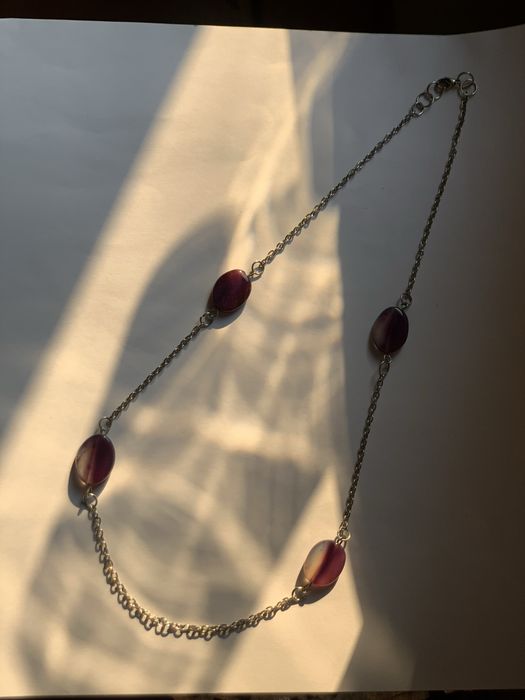 Colar artesanal com pedra natural