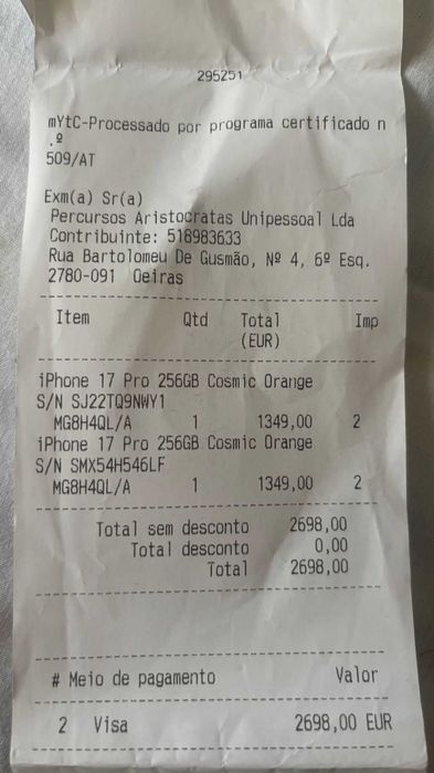 Iphone 17 pro lacrado