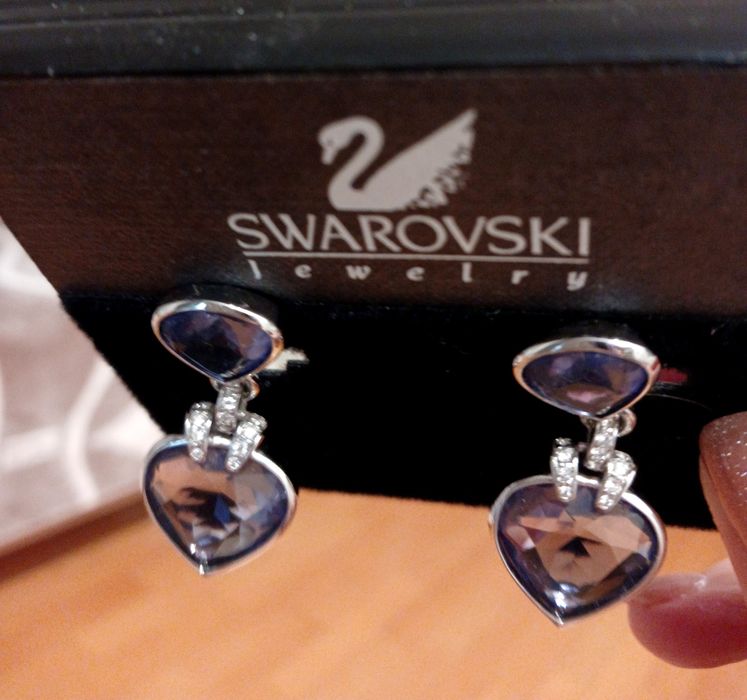 Серьги -клипсы Swarovski