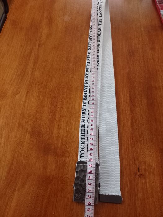 Pasek parciany do spodni biały