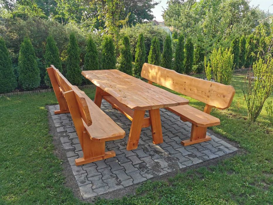 Meble ogrodowe drewniane góralskie biesiadne LITE DREWNO +