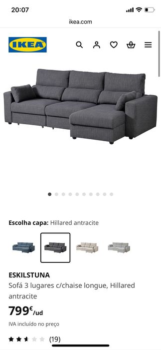 Sofá com chaise longue