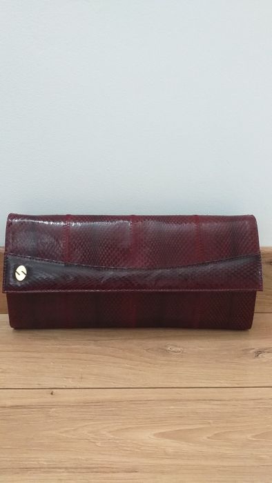 WĄŻ Bottega Veneta styl Mała oryginalna luksusowa skóra węża torebka