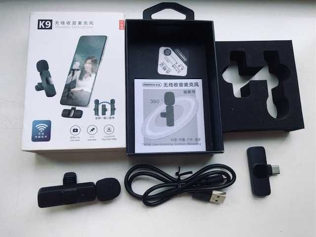 Микрофон петличный К9 беспроводной