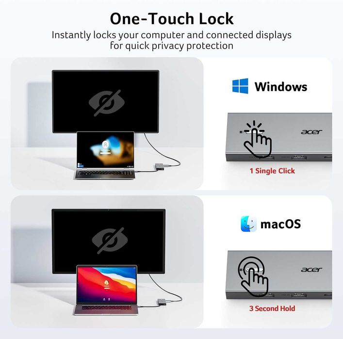 Acer USB-C Hub 9w1, Stacja dokująca do laptopa