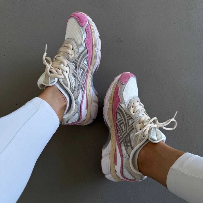 ‼️АКЦІЯ / Останні Розміри‼️Кроссовки Женские Asics Gel-NYC 1090 Cream Pink/Кросівки Жіночі Асікc