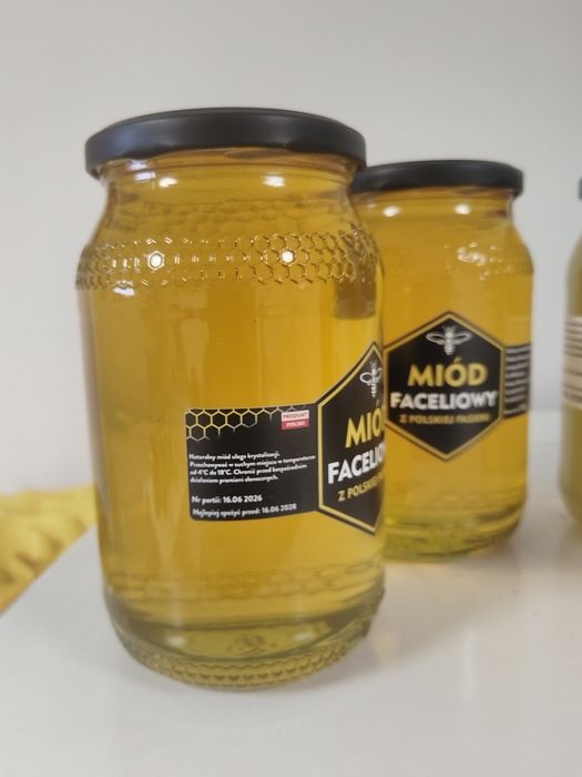 Miód Akacjowy i Faceliowy 4 sztuki po 1200g